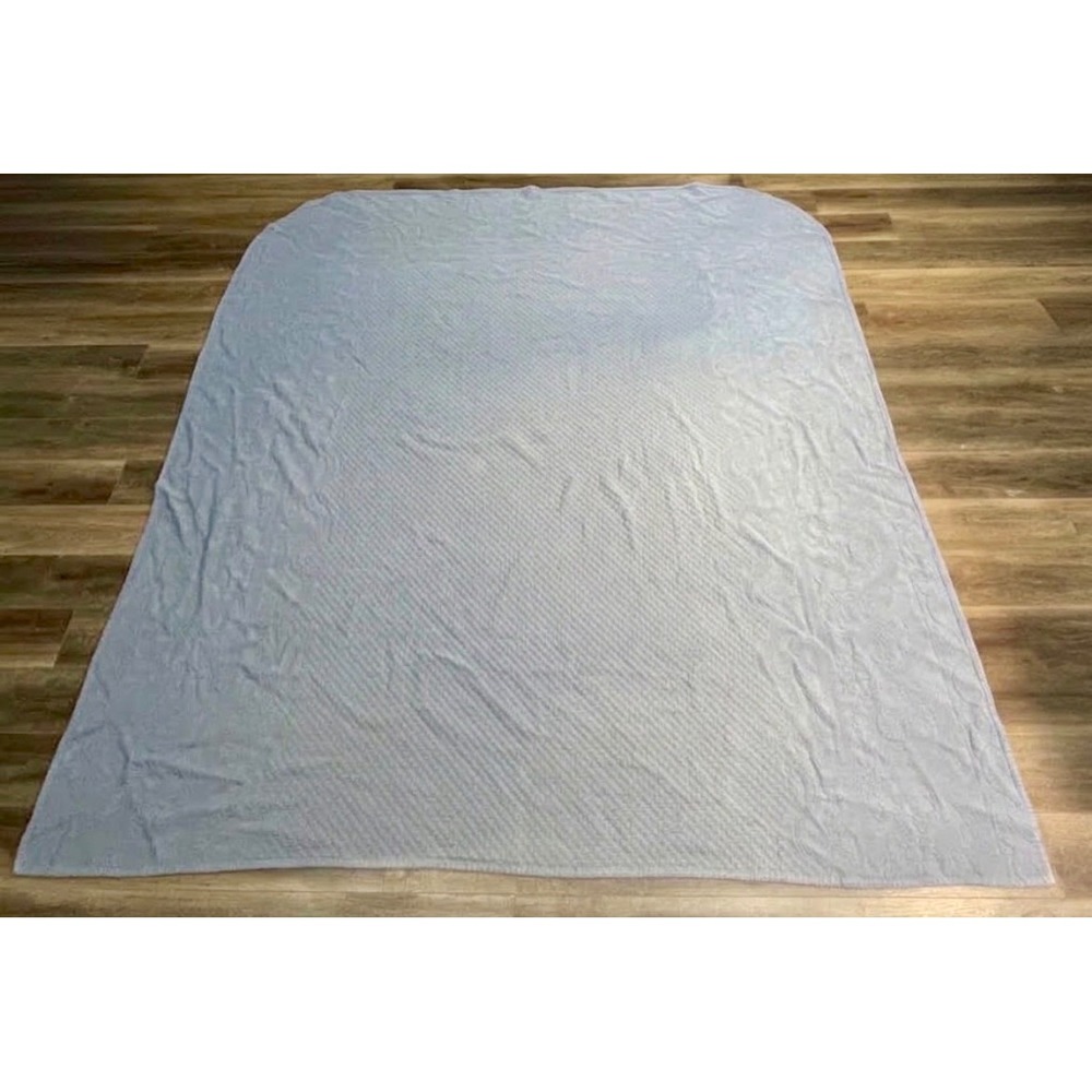 Vintage Historic Charleston Foundation King Charles Blue Matelasse Bedspread USA